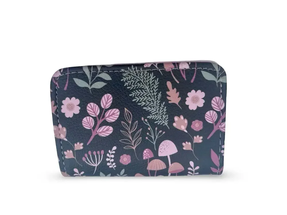 Kedzie Essentials Only Cash and Card Wallet Floral Mushroom Print